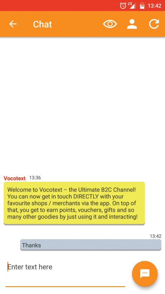Figure 1 Vocotext message
